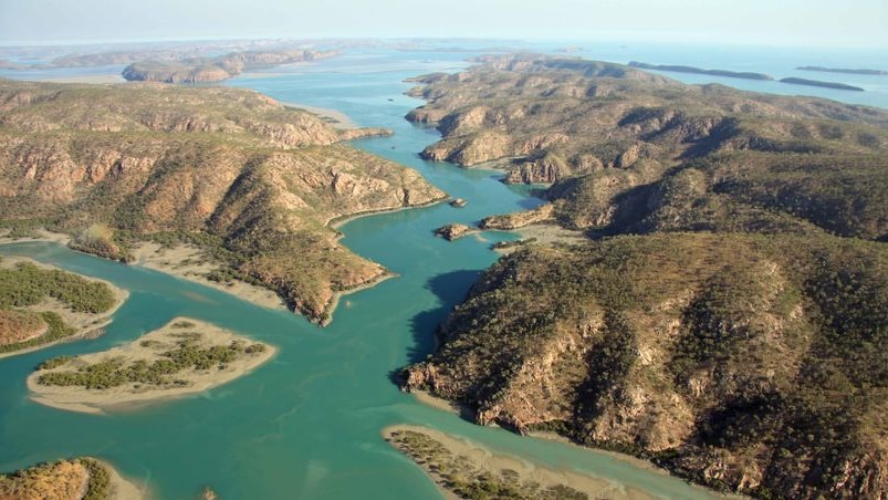 Across Talbot Bay towards Camden Sound in the Kimberley where a new marine park is to be created