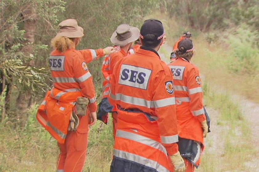 A team searches bushland near Bertram as they look for a body