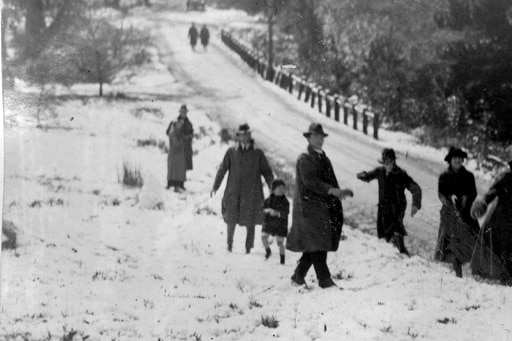 Snow on the Mount Lofty Ranges in September 1919.