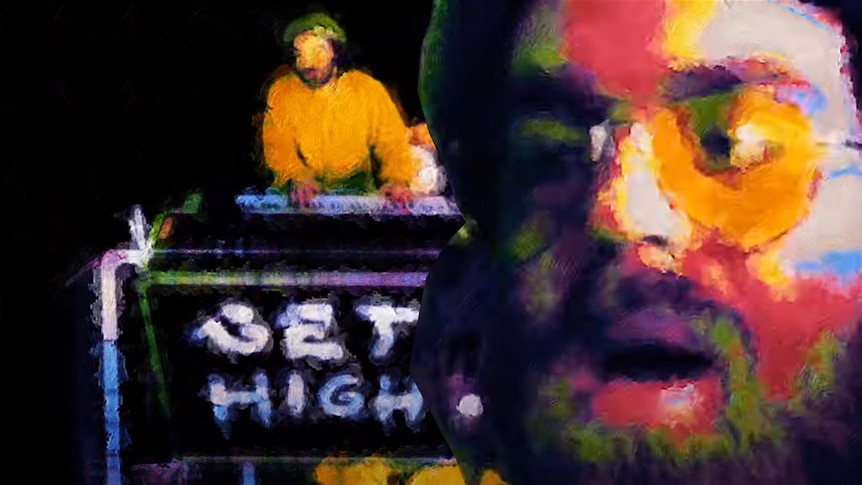 A still from Chet Faker's 2021 music video for 'Get High'