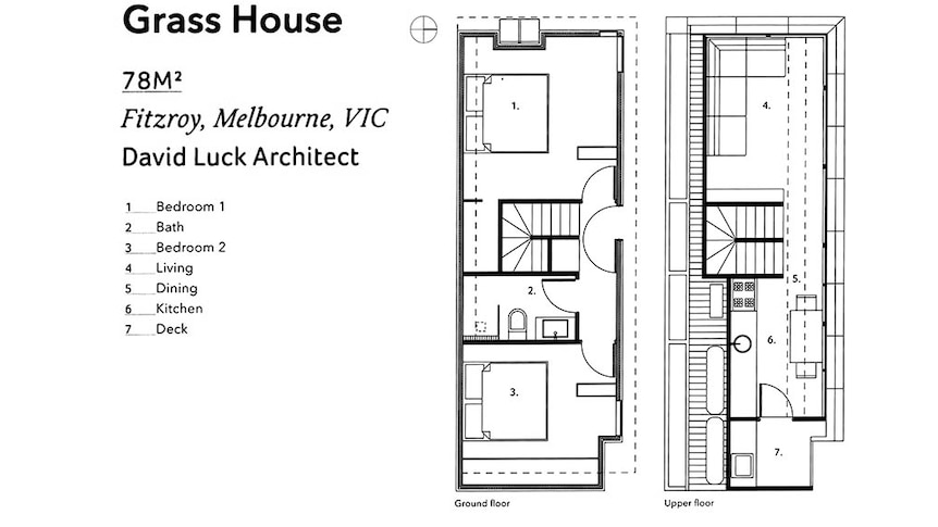 The floorplan for the Grass House.