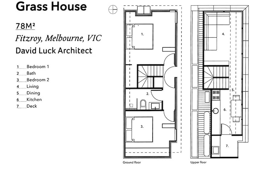 The floorplan for the Grass House.