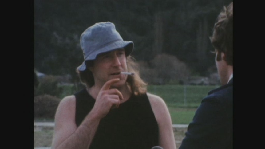 John Clarke as his beloved character Fred Dagg.