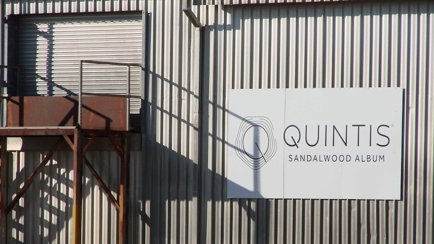 Quintis sign on the sign of a shed in Kununurra, WA