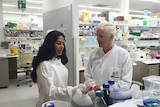 Doctor Jyotsna Bratna and Professor Judith Clements in a lab.