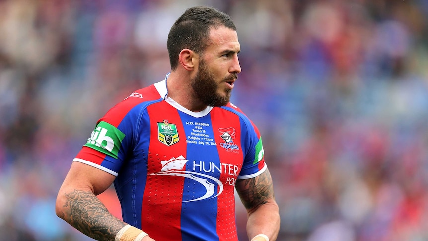 Darius Boyd looks on while playing for Newcastle