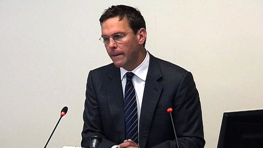 Grilling ... former News International chairman James Murdoch at the Leveson Inquiry at the High Court in London.