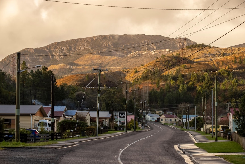 A photo of Queenstown Tasmania at dusk