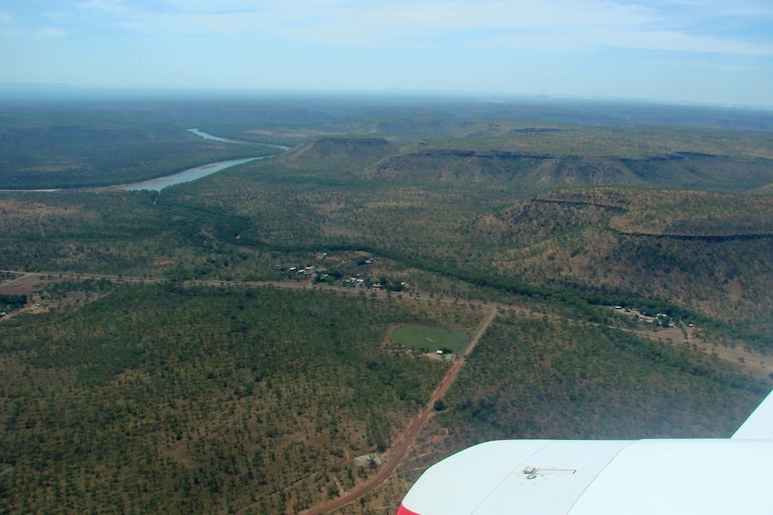 An aerial view of an NT national park.