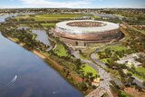 The new Perth Stadium and Sports Precinct. View from the south east 17 July 2014