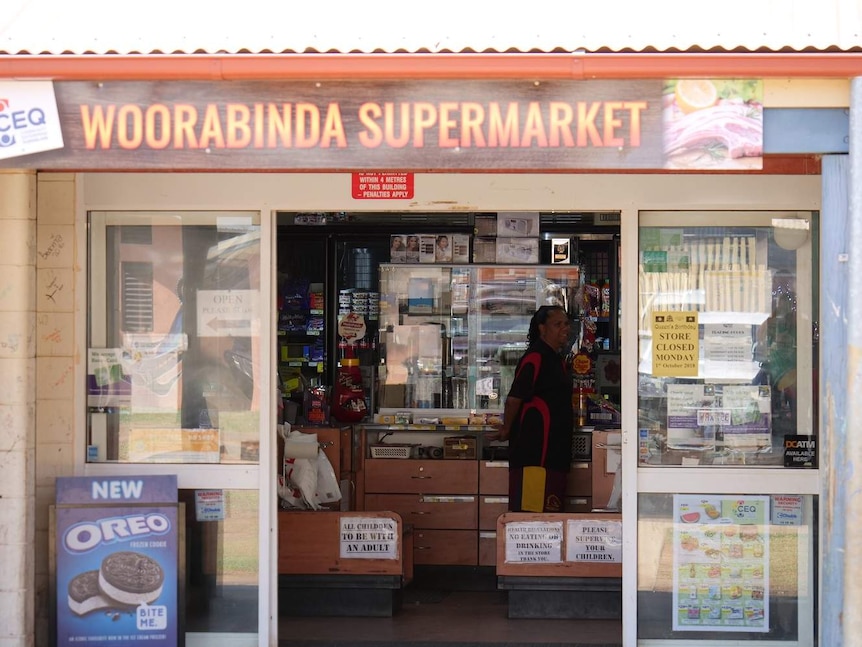 Outside of a supermarket in a remote community