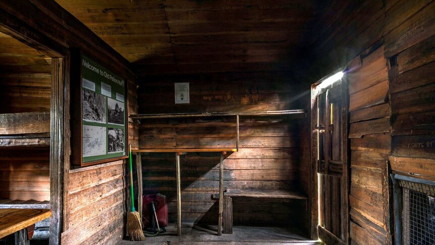 Inside Old Pelion Hut