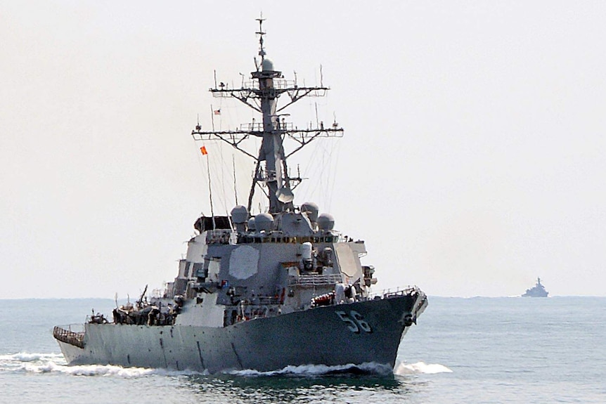 USS John S McCain off the Korean Peninsula
