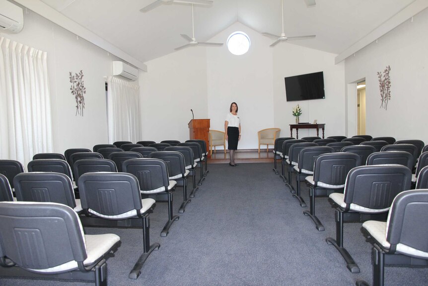 Belinda Hassan in the chapel