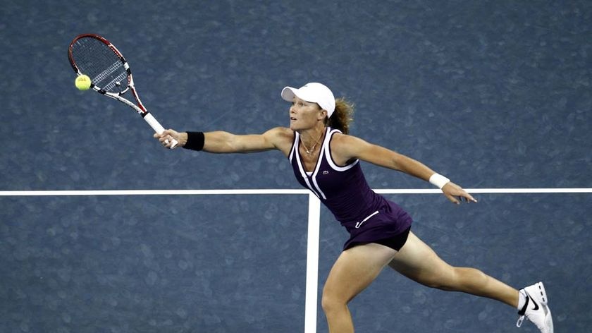 Stosur faltered in the deciding set despite breaking Clijsters twice.