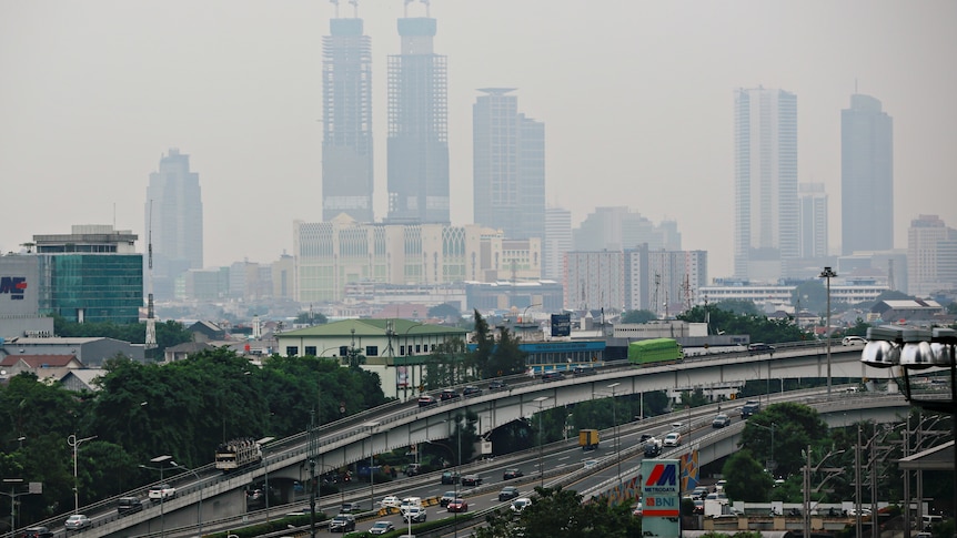 A view of Jakarta's skyline. 