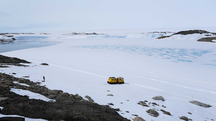 The site of the future ocean experiment at O'Brien Bay in Antarctica.