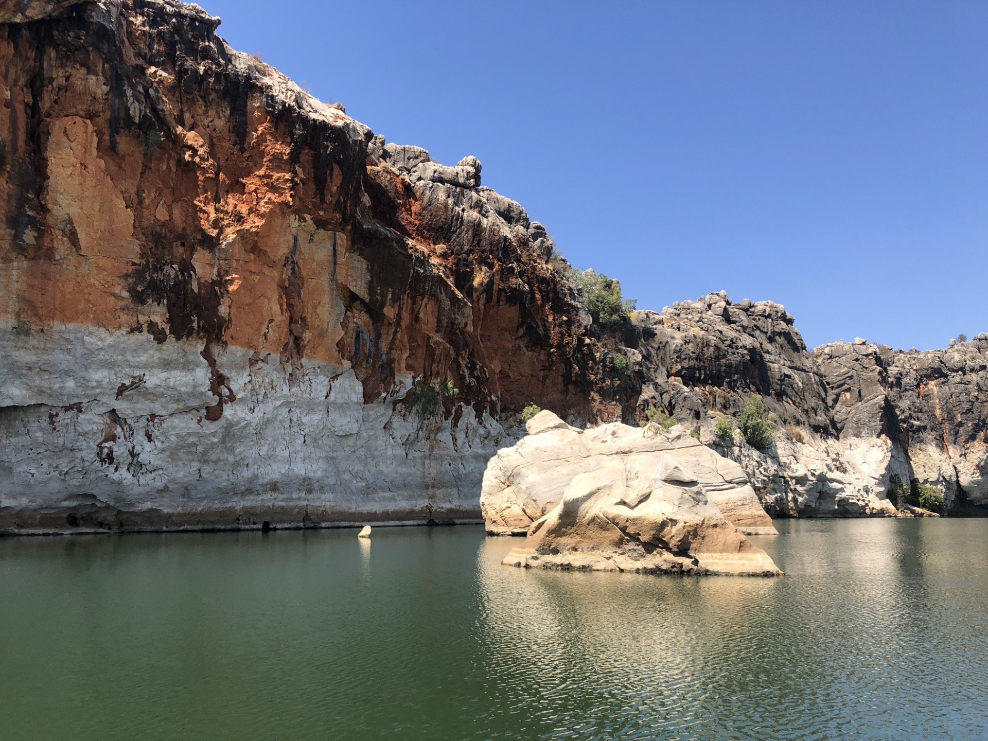 The walls of Geikie Gorge.