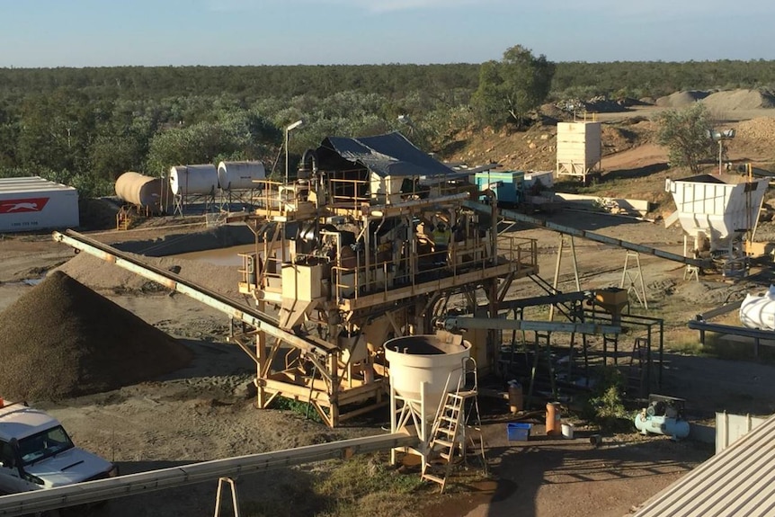 a processing plant at a diamond mine. 