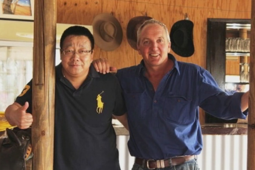 Sino-Australia Top Beef chairman Zhang Yong with Billy Hayes