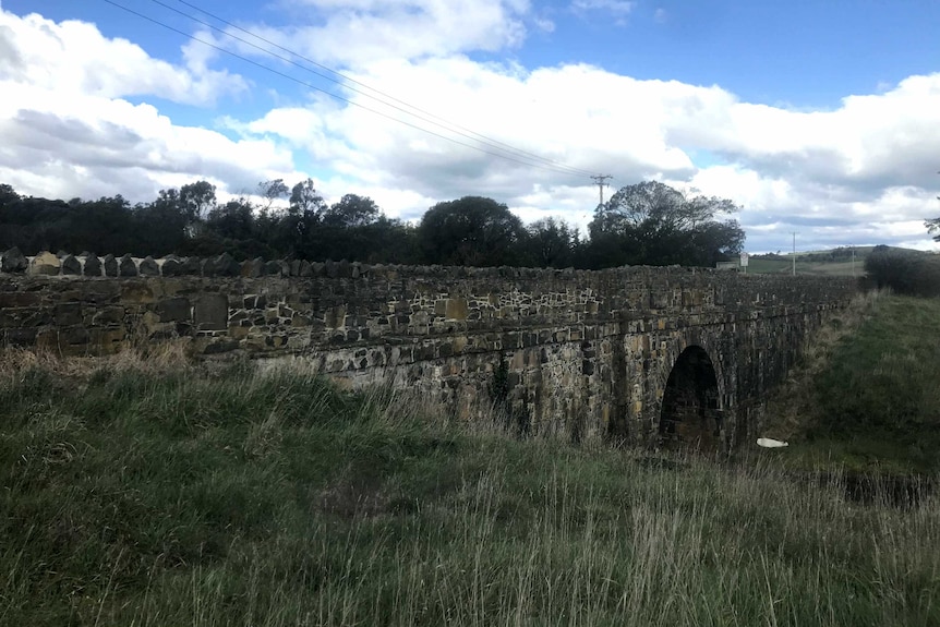 A convict-built bridge that has triangular stones along the edge, giving it the name, Spiky Bridge