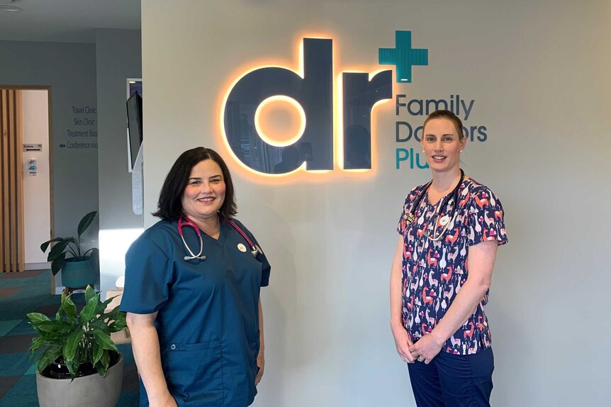 Maria Boulton and Fiona Raciti in their doctor's clinic.