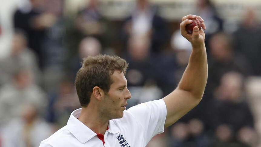 Tremlett celebrates his five-wicket haul
