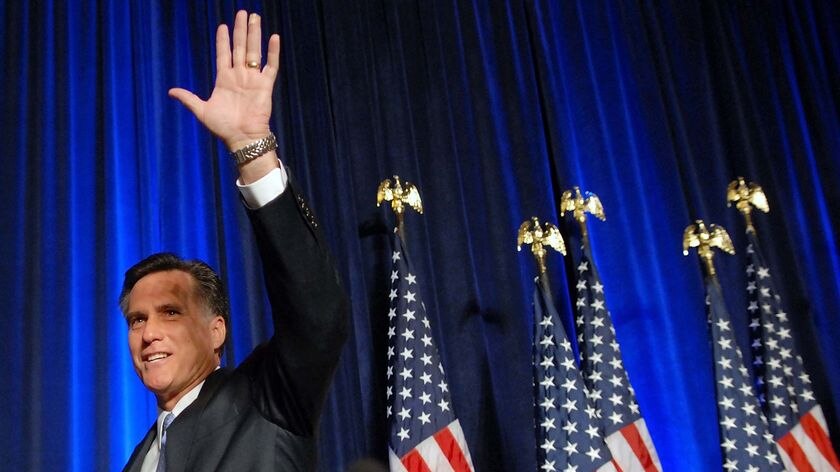 Mitt Romney waves goodbye (Jonathan Ernst/Getty Images: AFP)