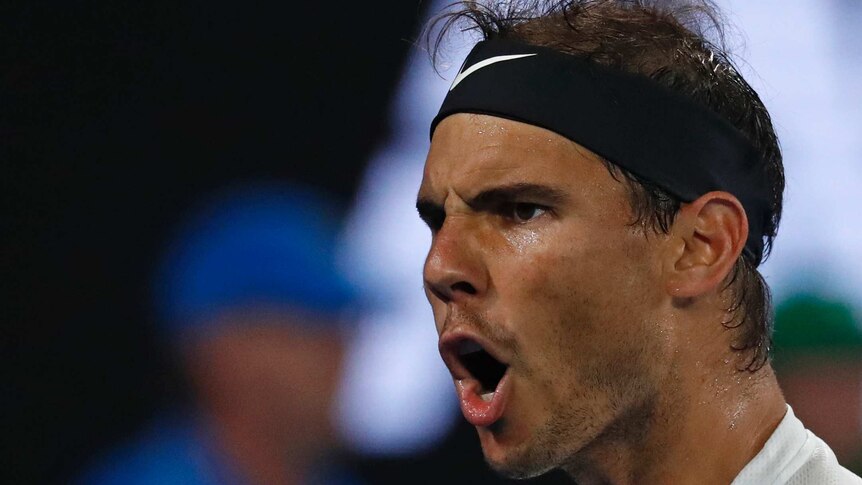 Rafael Nadal shouts