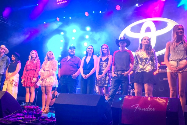 Finalists of the Star Maker awards lined up on stage