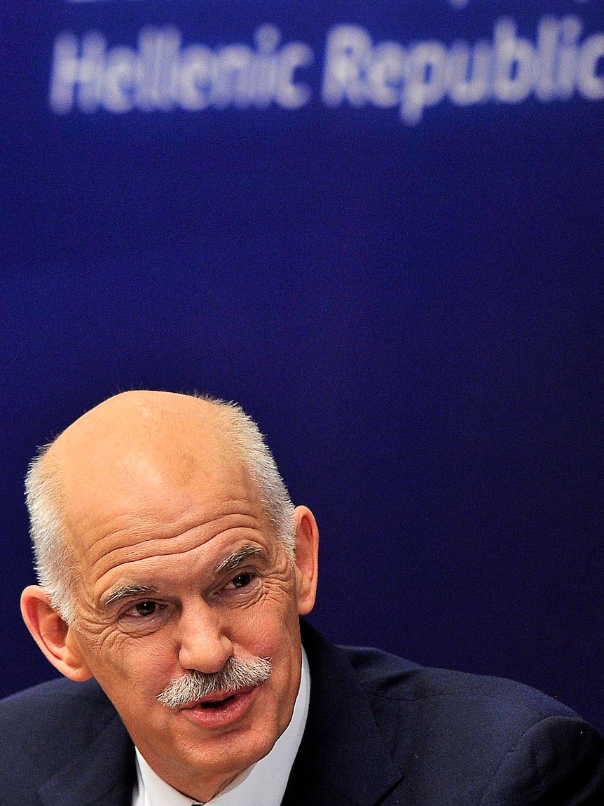 Deal sealed: Greek prime minister George Papandreou at the eurozone summit.