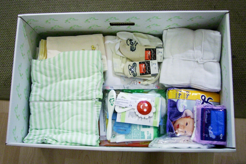 Finnish 'Baby Box' maternity pack