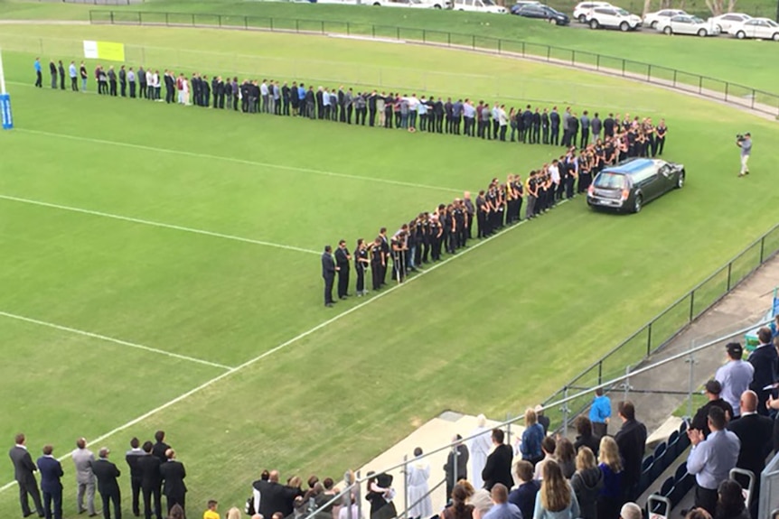 Guard of honour at James Ackerman's funeral