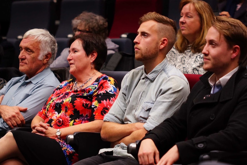 David Goodall's family at memorial