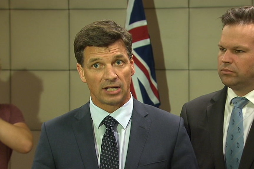 Federal Energy Minister Angus Taylor at COAG in Adelaide