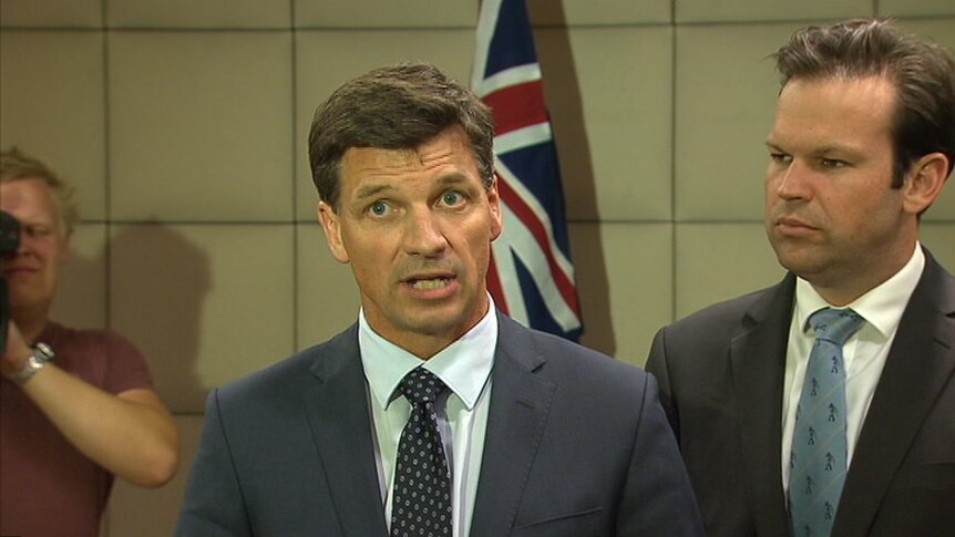 Federal Energy Minister Angus Taylor at COAG in Adelaide