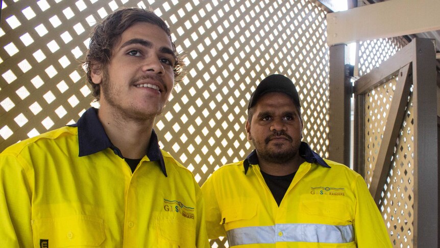 Goldfields Land and Sea Council rangers Neil and Jayden Donaldson.