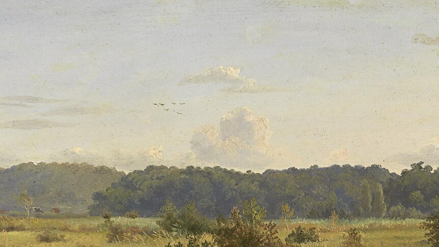 Swamp near Erkrath (Sumpfe nahe Erkrath) 1841, oil on paper.
