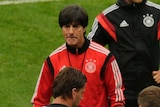 Loew looks over his German charges ahead of Algeria clash