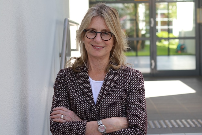 Portrait of Black Dog Institute director Professor Helen Christensen outside a building