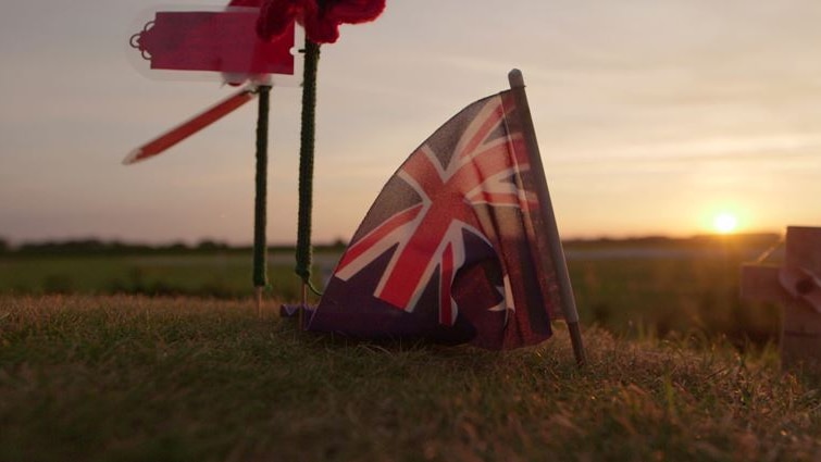 Australian flag at Pozieres cemetery
