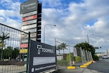 A sign at a shopping centre saying, "Toombul currently closed".