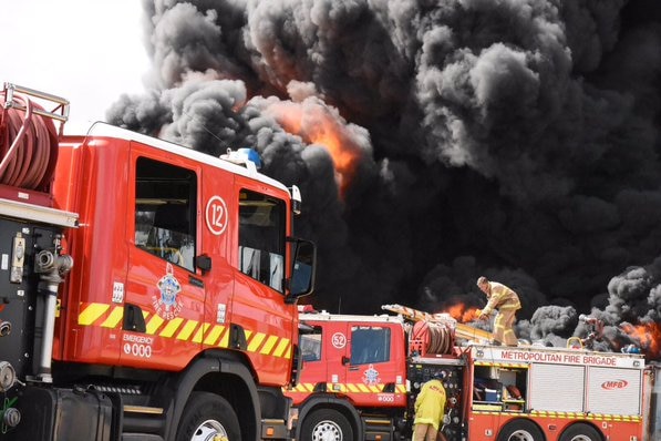 Dozens of fire trucks at Broadmeadows fire