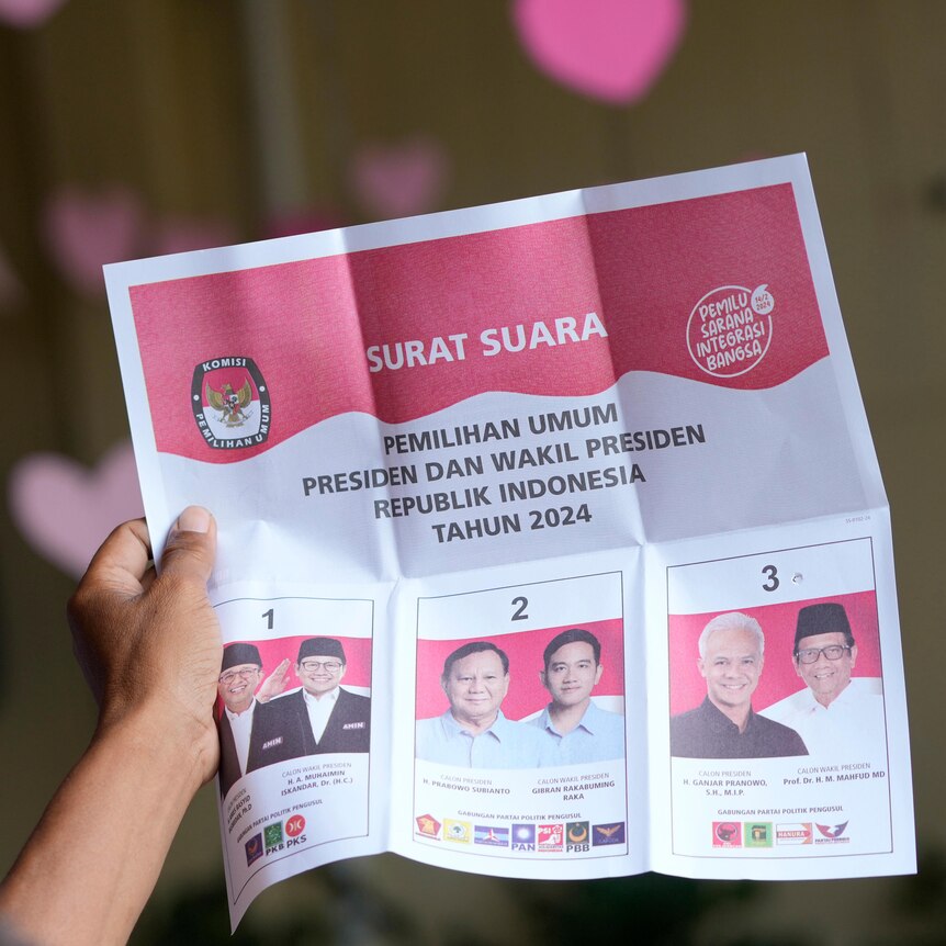 2024 Indonesian election ballot paper.