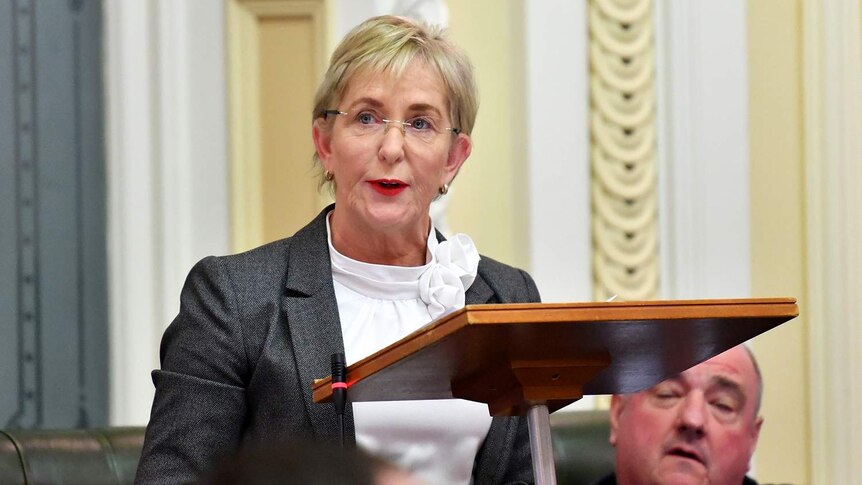 LNP Opposition spokeswoman Ros Bates speaking during Question Time at Parliament House.