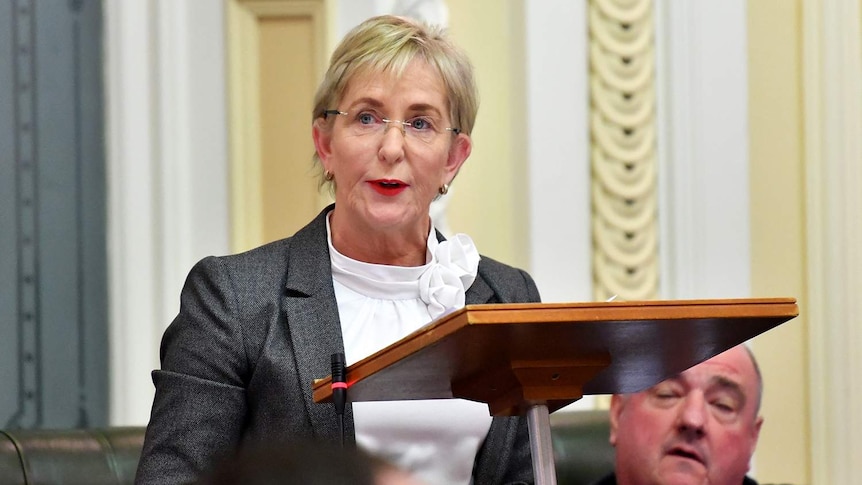 LNP Opposition spokeswoman Ros Bates speaking during Question Time at Parliament House.