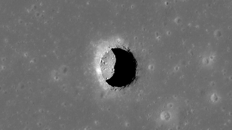 A hole on the moon.