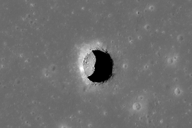 A hole on the moon.