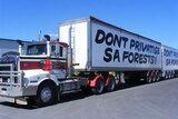 More protest over the proposed forward sale of Forestry SA plantation harvest rights (file photo)