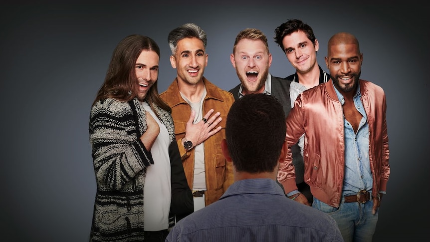 The five guys from Queer Eye in a group shot